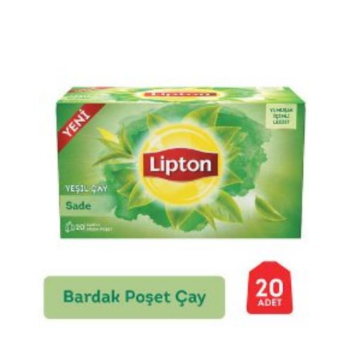 LİPTON 20'Lİ 30 GR BERRAK YEŞİL ÇAY SADE. ürün görseli