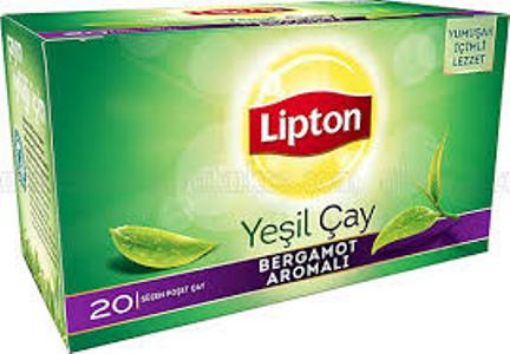 LİPTON 20'Lİ 30 GR YEŞİL ÇAY BERGAMUTLU. ürün görseli