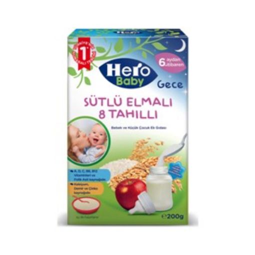 H.BABY SÜTLÜ 8 TAHILLI ELMALI 200 GR. ürün görseli