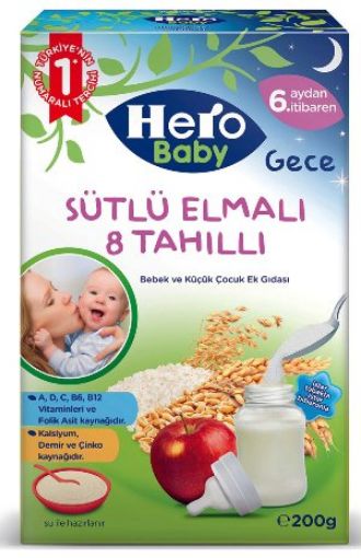 H.BABY SÜTLÜ 8 TAHILLI MEY. 200 GR. ürün görseli