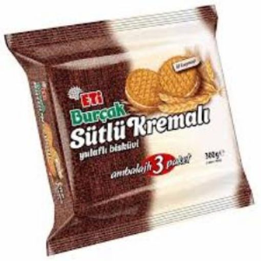 ETİ BURÇAK SÜTLÜ KREMALI 300 GR 3'LÜ. ürün görseli