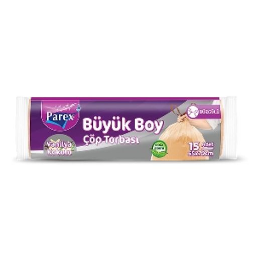 PAREX BÜZGÜLÜ ÇÖP TORBASI  ORTA BOY VANİLYA. ürün görseli