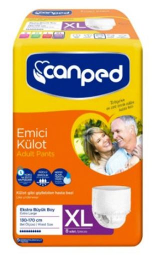 CANPED H.BEZİ XL 8'Lİ EMİCİ KÜLOT. ürün görseli
