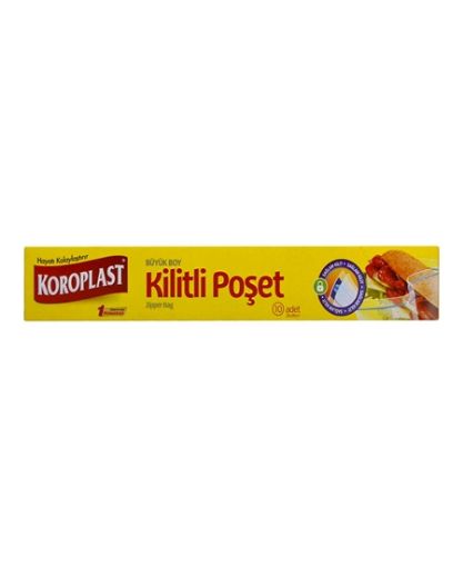 KOROPLAST KİLİTLİ POŞET BÜYÜK 10'LU. ürün görseli