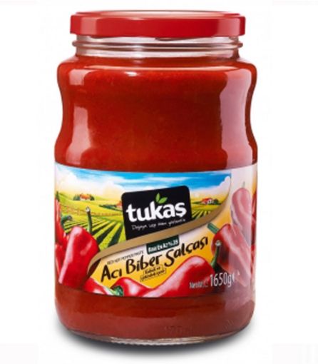 TUKAŞ SALÇA BİBER 1650 GR ACI CAM. ürün görseli