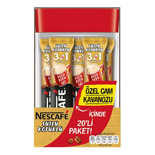 NESCAFE SÜTLÜ KÖPÜKLÜ KAVANOZLU 20 Lİ. ürün görseli