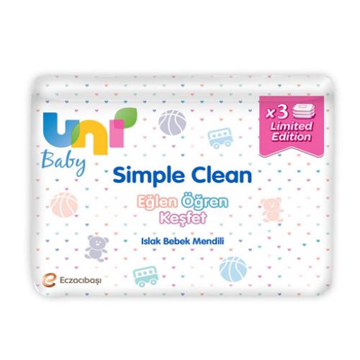 UNI BABY ACTİVE SİMPLE CLEAN 52X3'LÜ ISLAK HAVL. ürün görseli