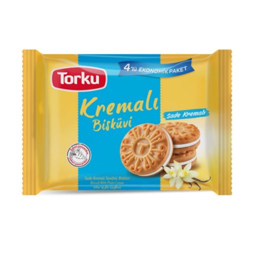 TORKU SADE KREMALI BİSKÜVİ 4'LÜ 244 GR. ürün görseli