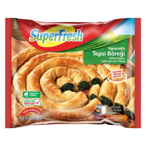 SÜPERFRESH TEPSİ BÖREĞİ ISPANAKLI 650 GR. ürün görseli