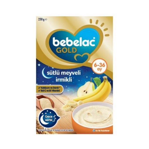 BEBELAC GOLD 250 GR SÜTLÜ MEYVELİ İRMİKLİ. ürün görseli