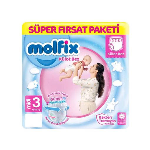 MOLFİX KÜLOT BEZ SÜPER FIRSAT NO:3 86'LI. ürün görseli