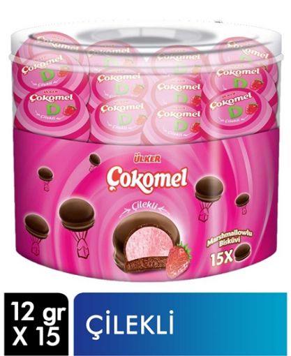 ÜLKER ÇOKOMEL 15'Lİ SADE-ÇİLEK 180 GR. ürün görseli