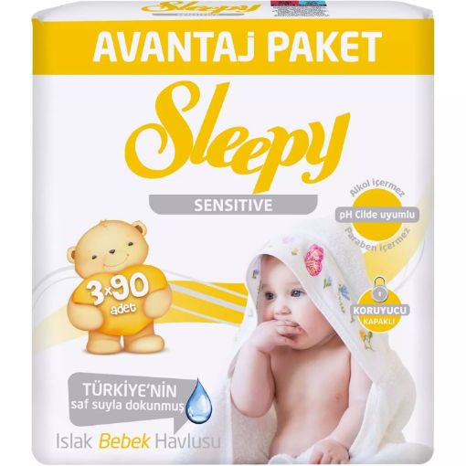 SLEEPY SENSİTİVE 3*90'LI ISLAK HAVLU. ürün görseli