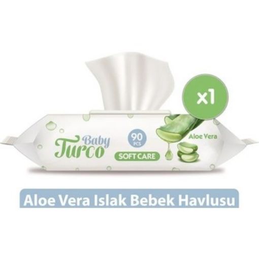 BABY TURCO ISLAK HAVLU 90'LI ALOE VERA. ürün görseli