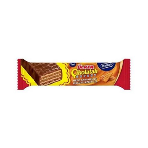 ÜLKER ÇİKOLATALI GOFRET KARAMELİZE 30 GR. ürün görseli