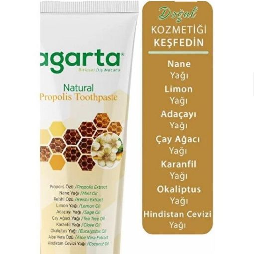 AGARTA DOĞAL DİŞ MACUNU PROPOLİSLİ 100 ML. ürün görseli