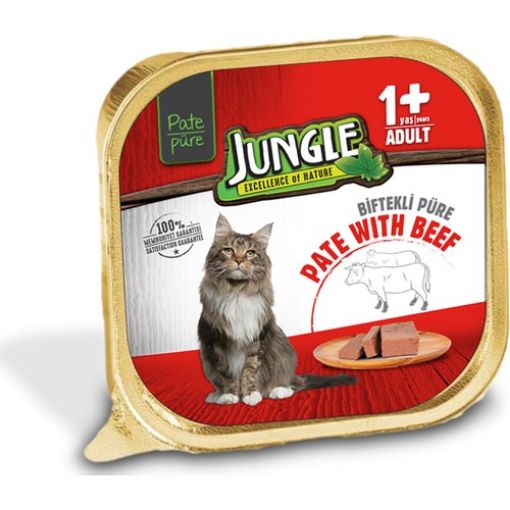 JUNGLE PÜRE YETİŞKİN KEDİ DANA ETLİ 100 GR. ürün görseli