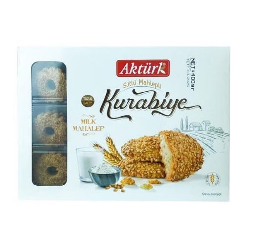 AKTÜRK SÜTLÜ MAHLEPLİ KURABİYE 400 GR. ürün görseli
