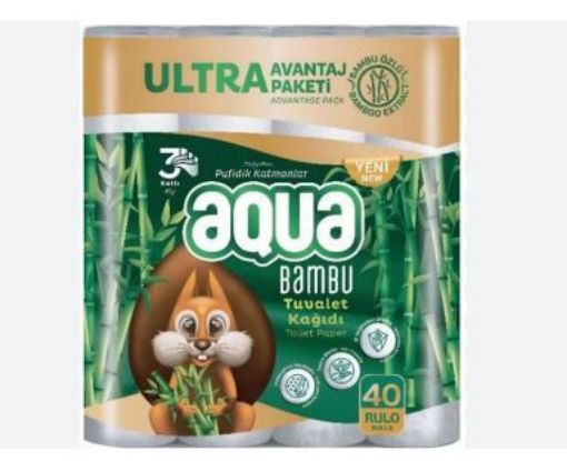 AQUA BAMBU TUVALET KAĞIDI 40 LI. ürün görseli