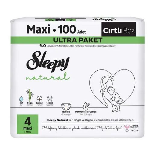 SLEEPY NATURAL ULTRA  MAXI 100 LÜ. ürün görseli