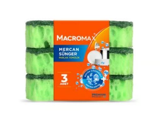 MACROMAX MERCAN SÜNGER 3'LÜ. ürün görseli