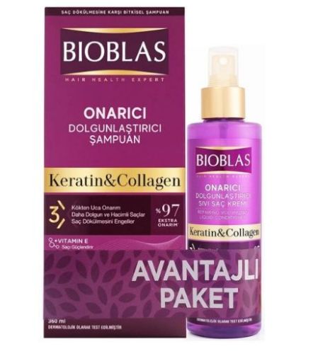 BIOBLAS 360 ML KOLOJEN ŞAMP.+200 ML SAÇ KREMİ. ürün görseli