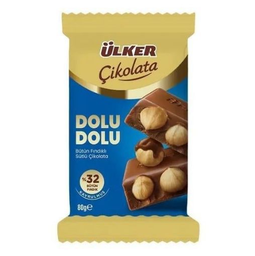 ÜLKER ÇİKOLATA  DOLU DOLU FINDIK 80 GR. ürün görseli