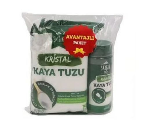 SAYGIN KAYA TUZU TUZLUKLU 2 Lİ SET 500+250 GR. ürün görseli