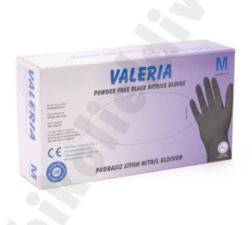 VALERIA PUDRASıZ SIYAH ELDIVEN 100 LÜ. ürün görseli