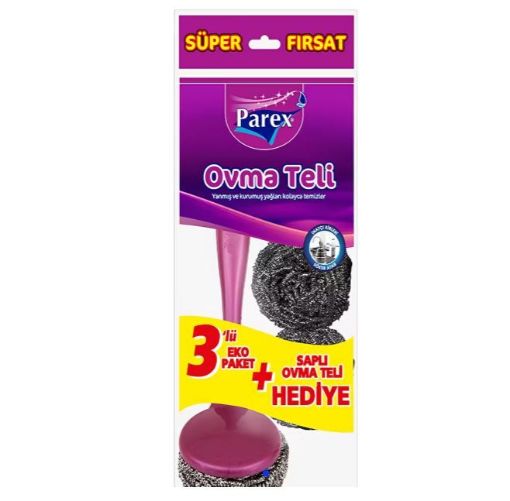 PAREX OVMA TELİ 3'LÜ + SAPLI OVMA TELİ. ürün görseli